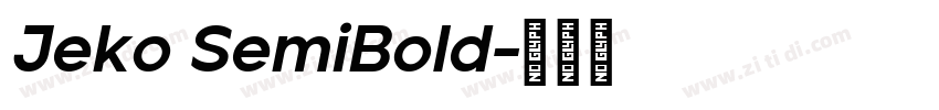 Jeko SemiBold字体转换